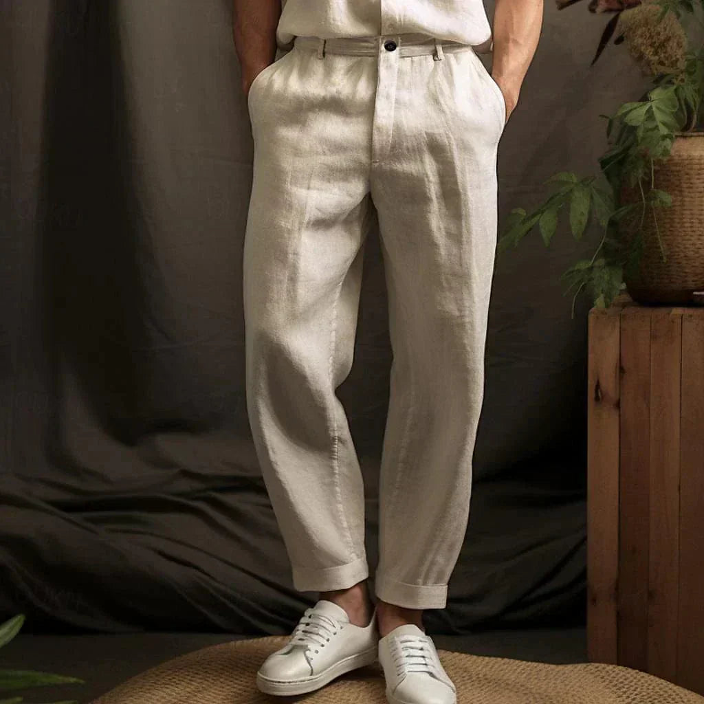Leichte Sommerliche Herren Leinenhose