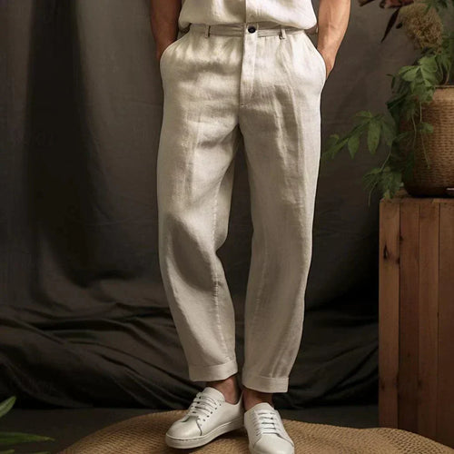 Leichte Sommerliche Herren Leinenhose