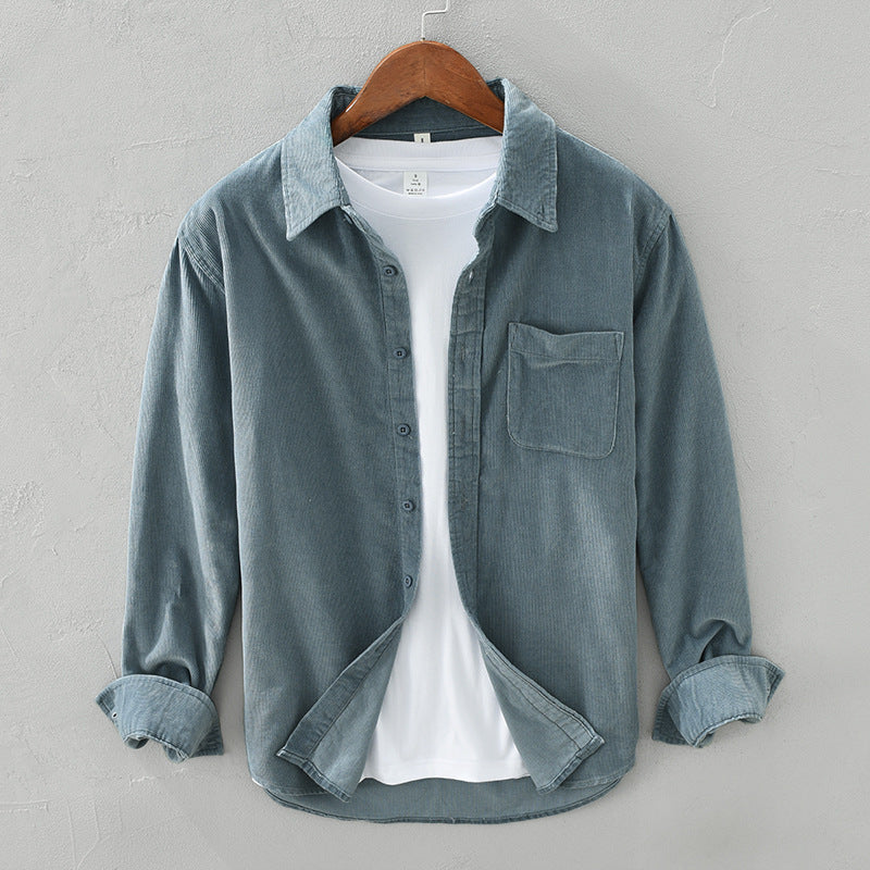 Elegantes Retro Herren Cordhemd