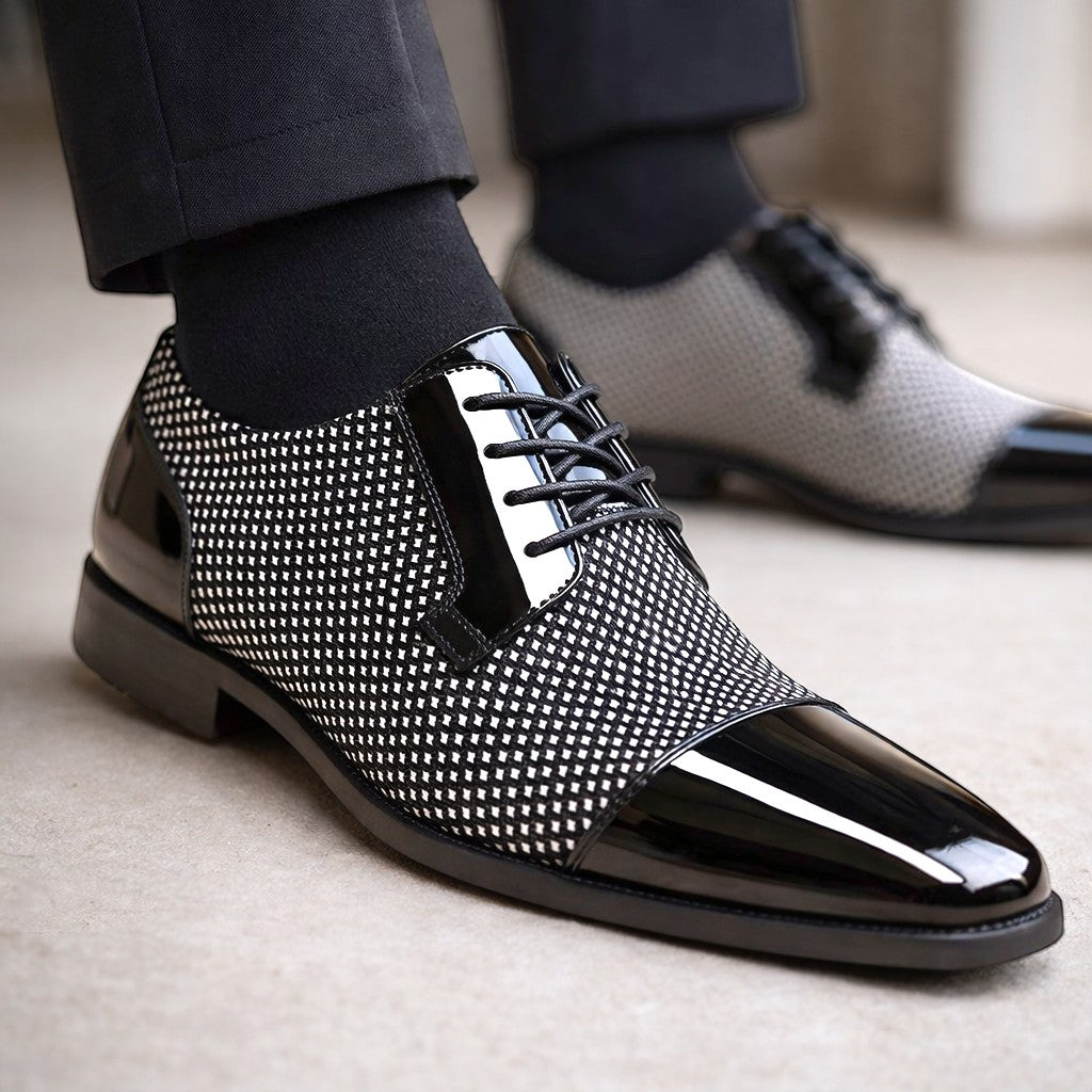 Klassische Elegante Herren Leder-Derbyschuhe