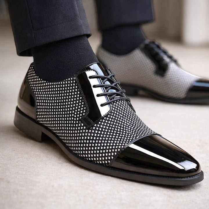 Klassische Elegante Herren Leder-Derbyschuhe