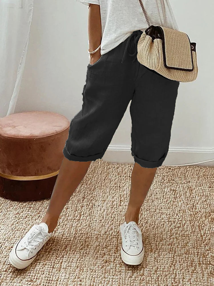 Lässige Bequeme Damen Bermudahose aus Baumwolle