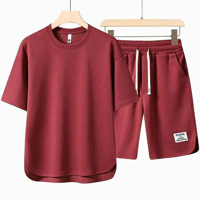 Lässiges Sommerliches Herren T-Shirt und Shorts Set