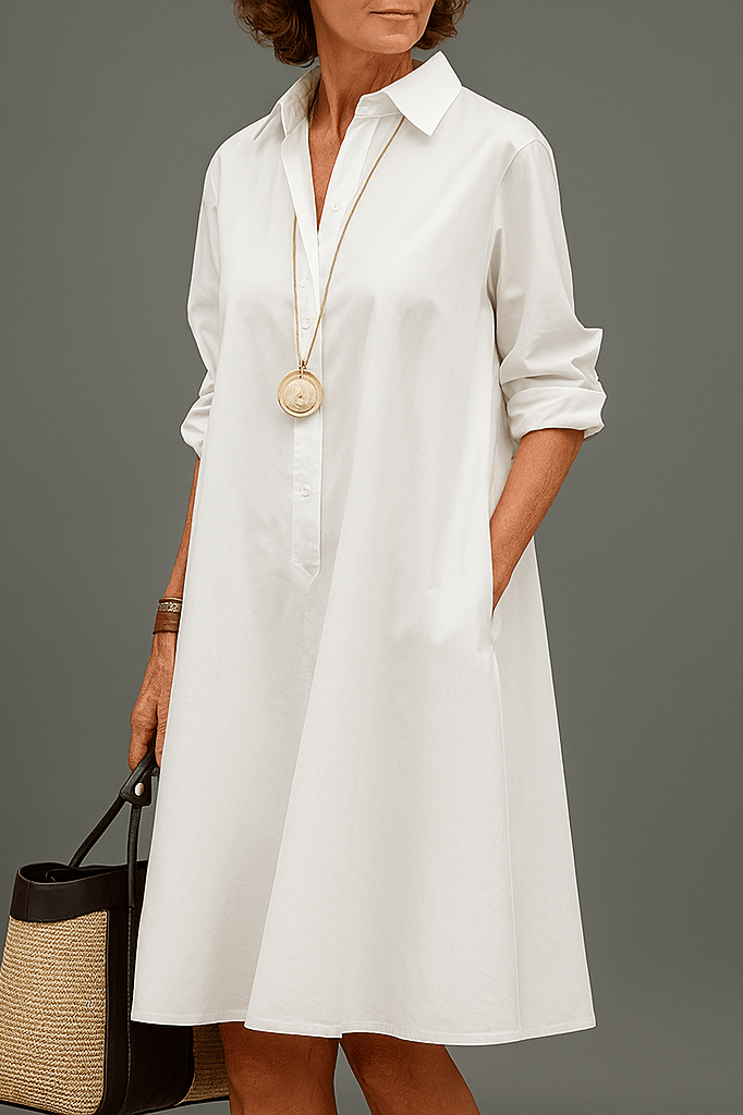 Elegantes Damen Hemdblusenkleid