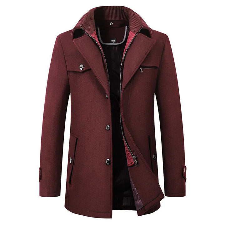 Wintermantel Herren | Eleganter Stehkragen | Warm &amp; Stilvoll für Business
