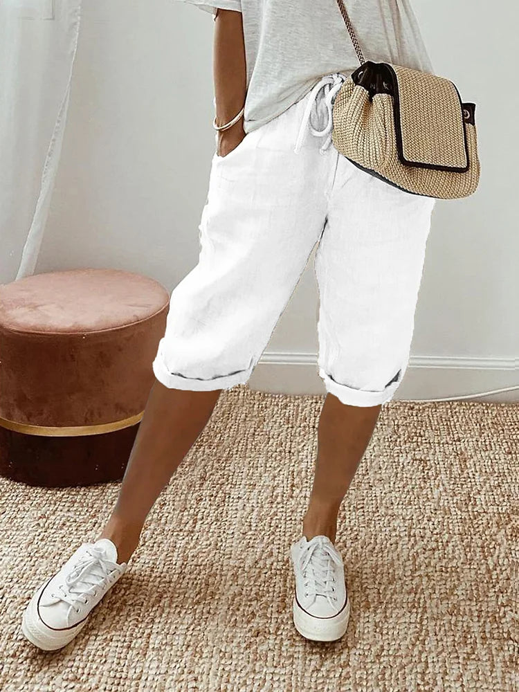 Lässige Bequeme Damen Bermudahose aus Baumwolle