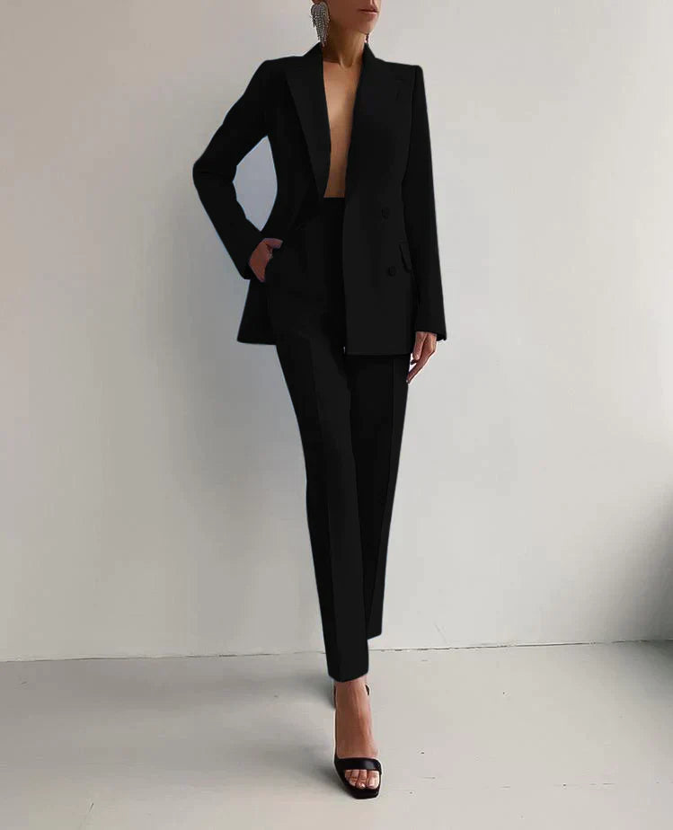 Elegantes Damen Blazer-Hosen-Set