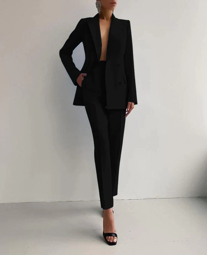 Elegantes Damen Blazer-Hosen-Set