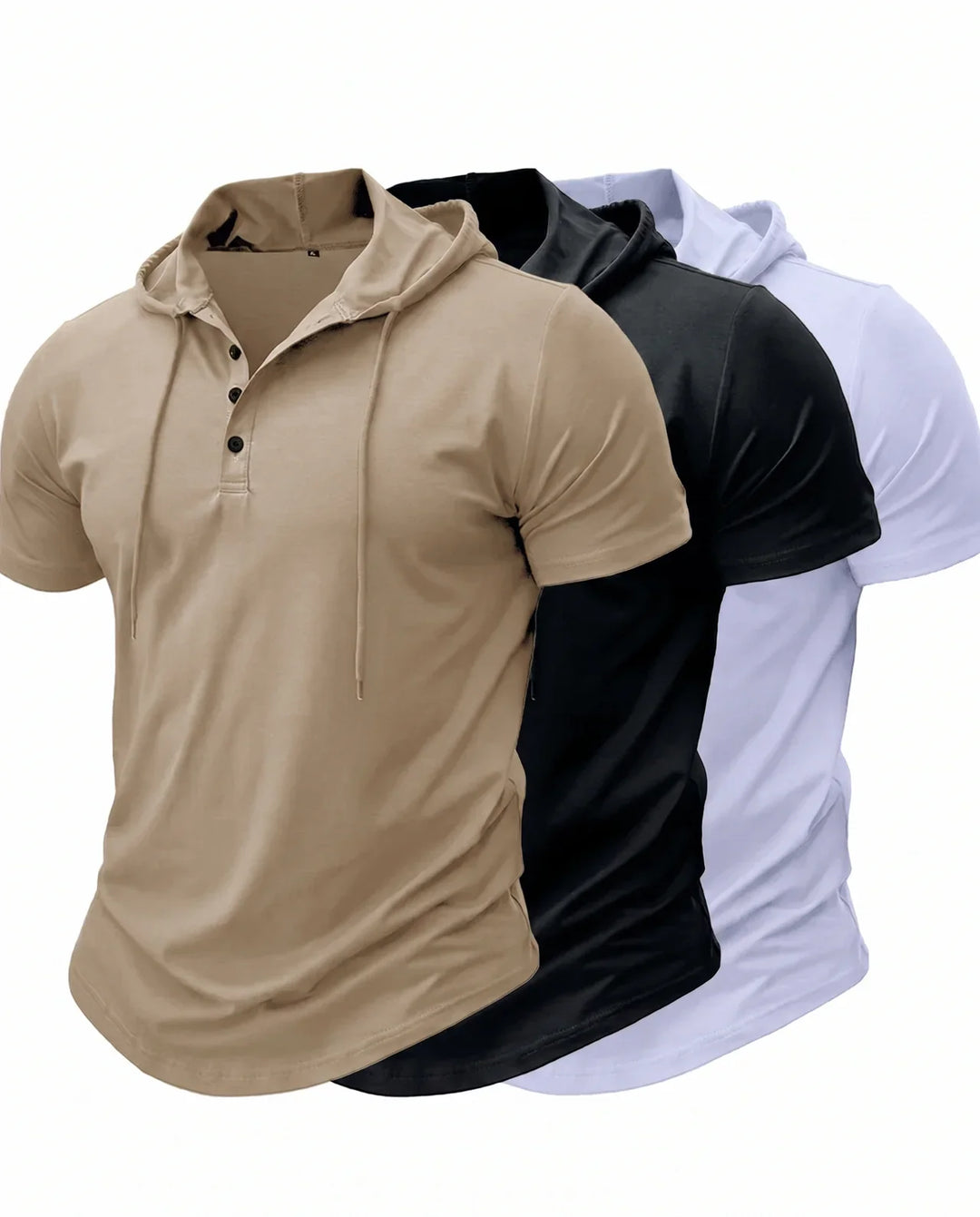 Lässiges Herren Kapuzen-Henleyshirt