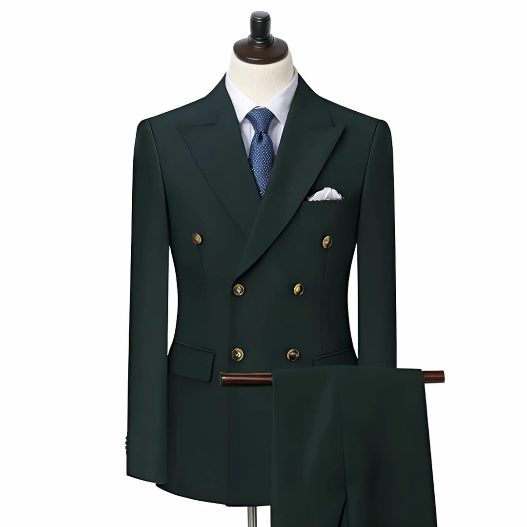 Eleganter Zweireiher Herren Anzug mit Spitzrevers