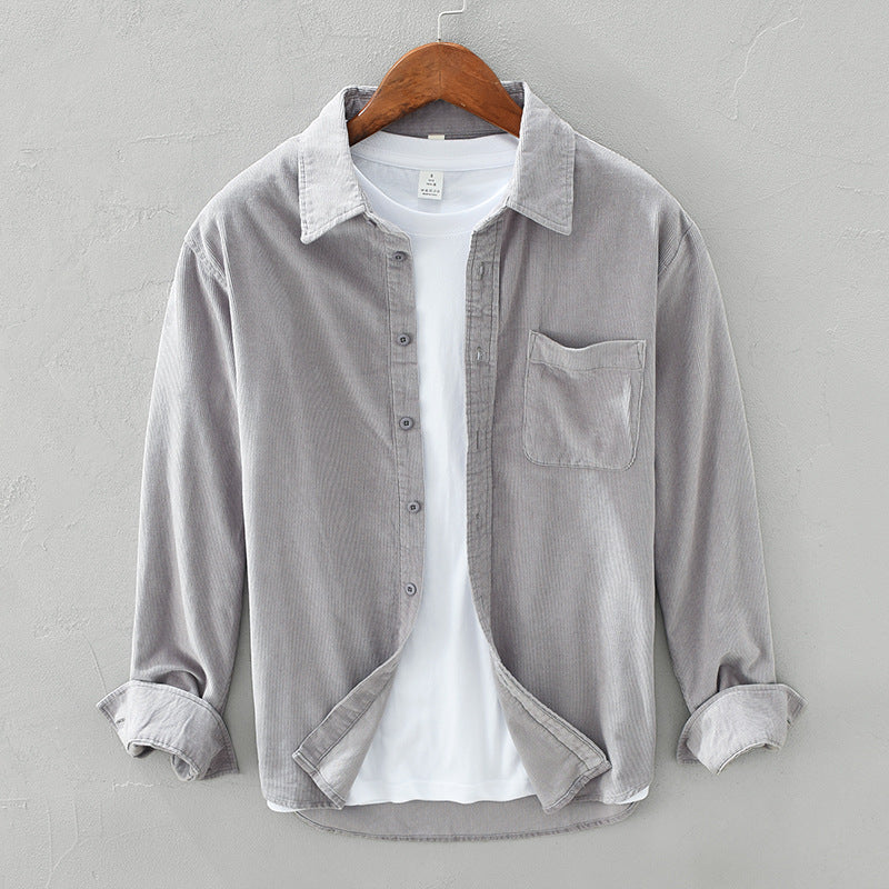Elegantes Retro Herren Cordhemd