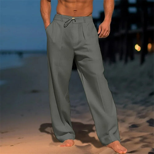 Leichte Atmungsaktive Herren Leinenhose