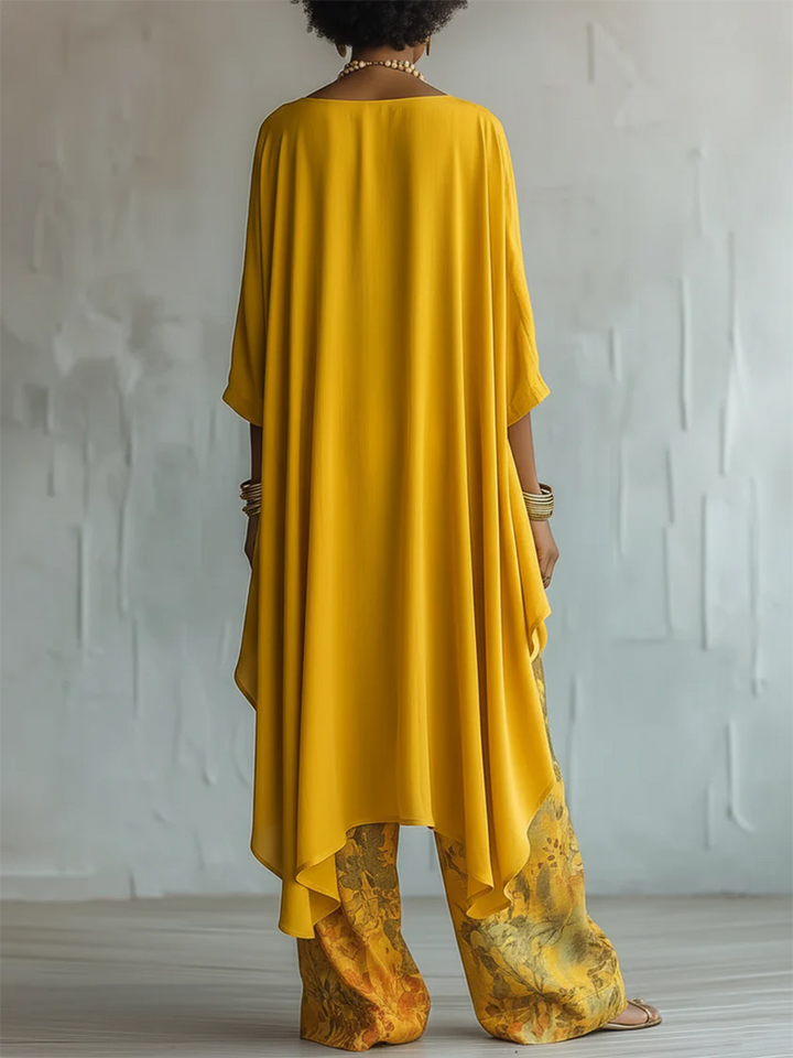 Luftiges Damen Zweiteiler Set mit floraler Hose