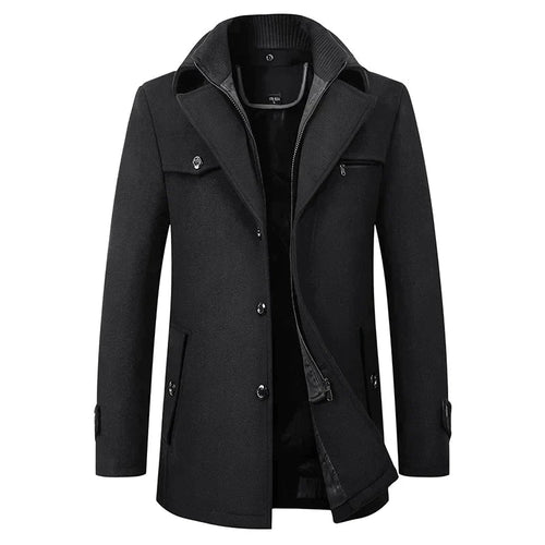 Wintermantel Herren | Eleganter Stehkragen | Warm & Stilvoll für Business
