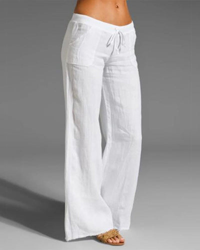 Elegante Bequeme Damen Hose mit weitem Bein