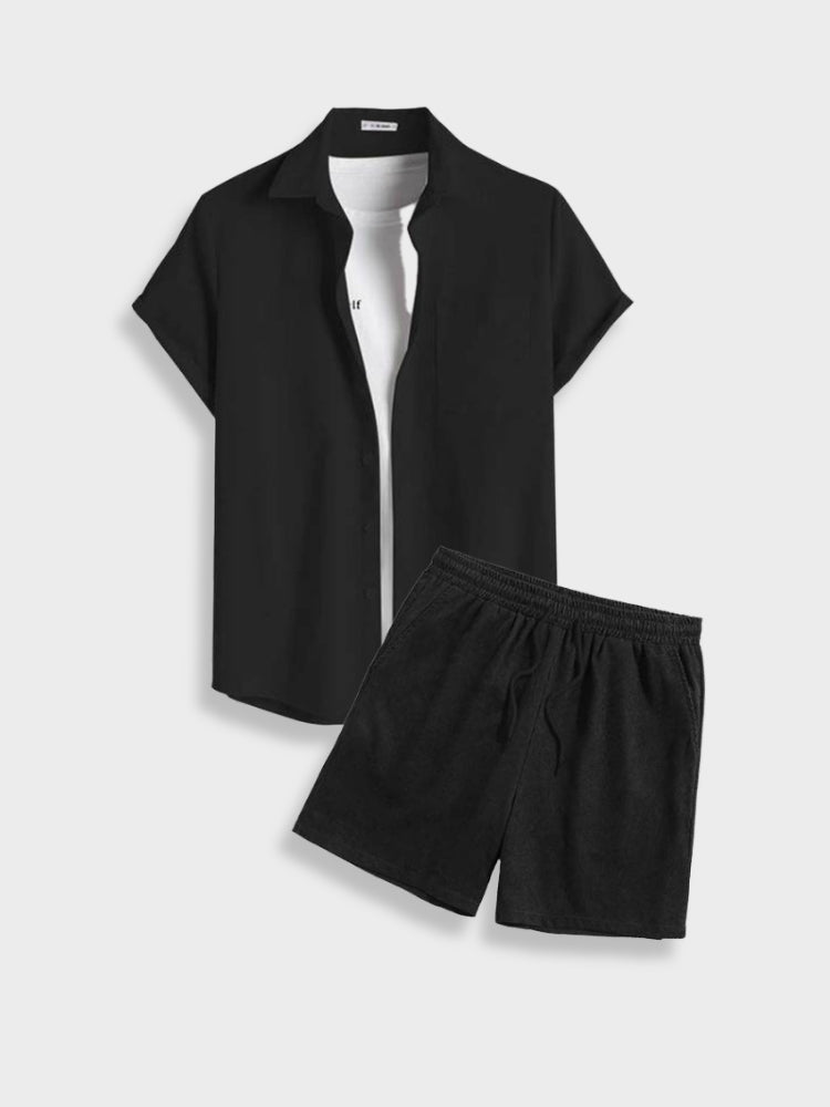 Leichtes Sommer-Leinen Herren Set