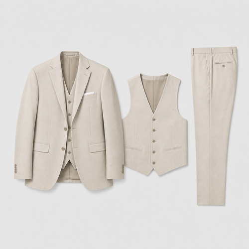 Eleganter Slim-Fit Herren Dreiteiliger Anzug