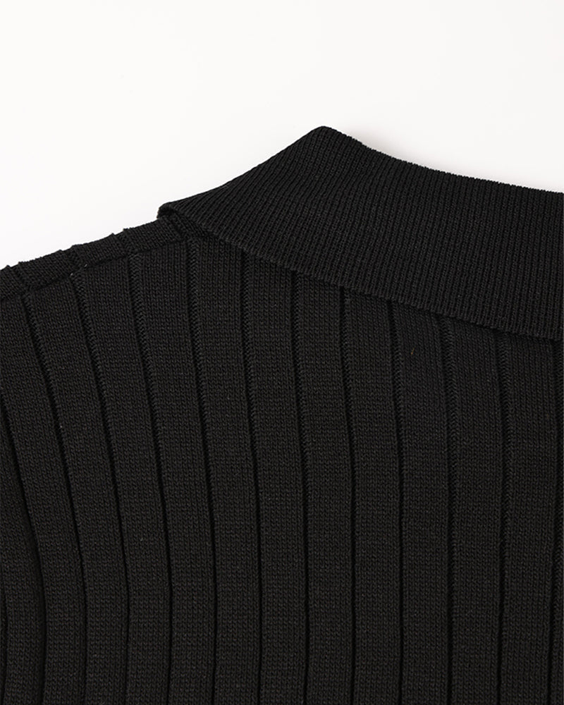 Elegantes Gestricktes Herren Poloshirt aus Baumwolle