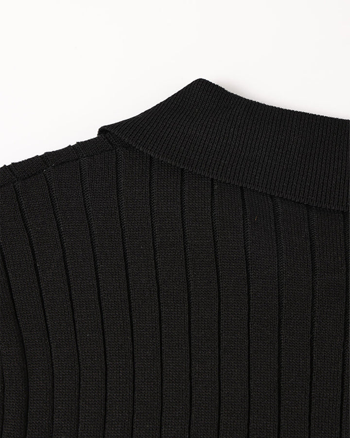 Elegantes Gestricktes Herren Poloshirt aus Baumwolle