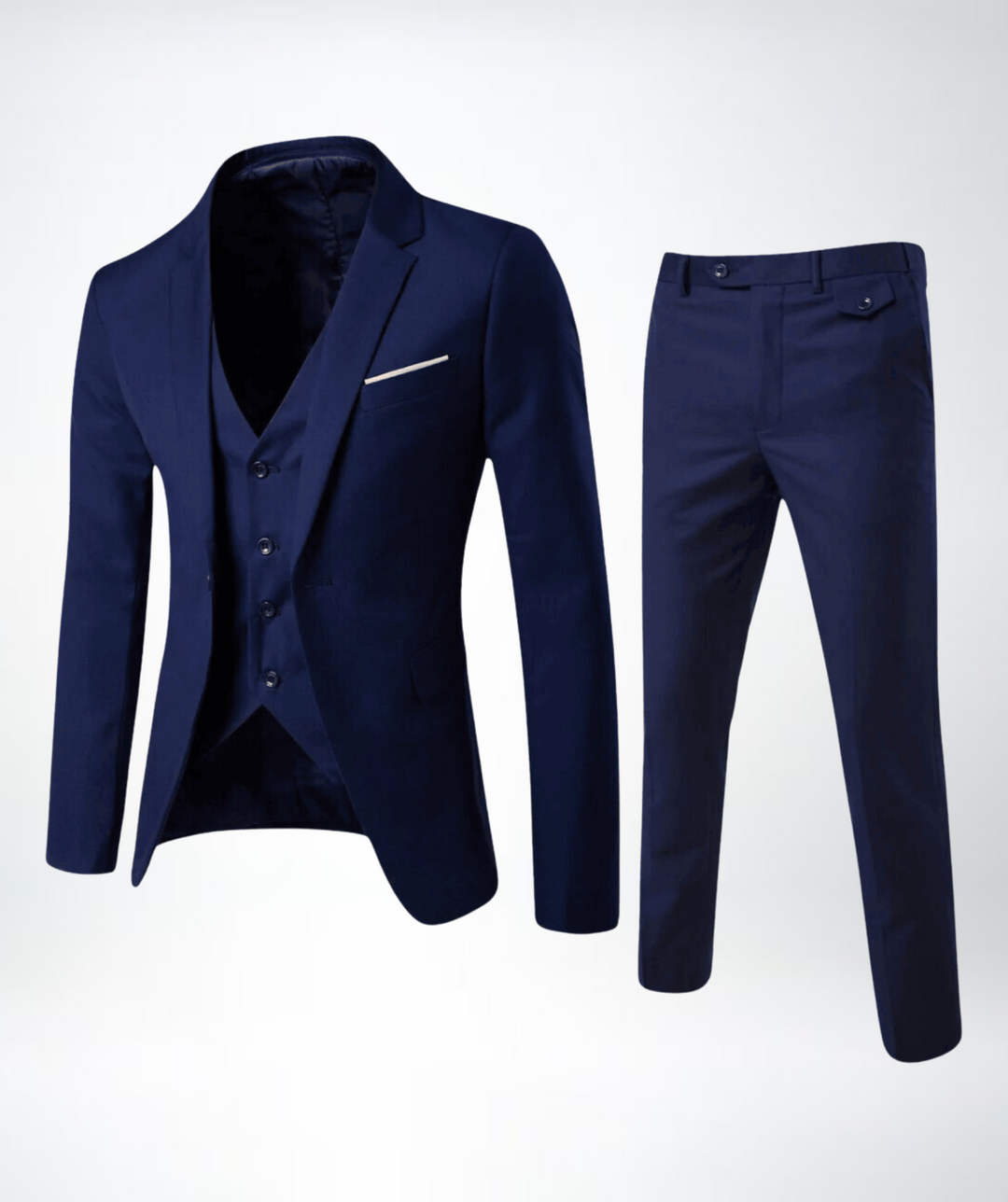 Eleganter Slim-Fit Herren Dreiteiliger Anzug