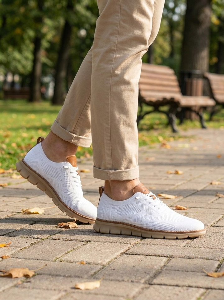 Atmungsaktive Leichte Herren Sneaker in Strickoptik
