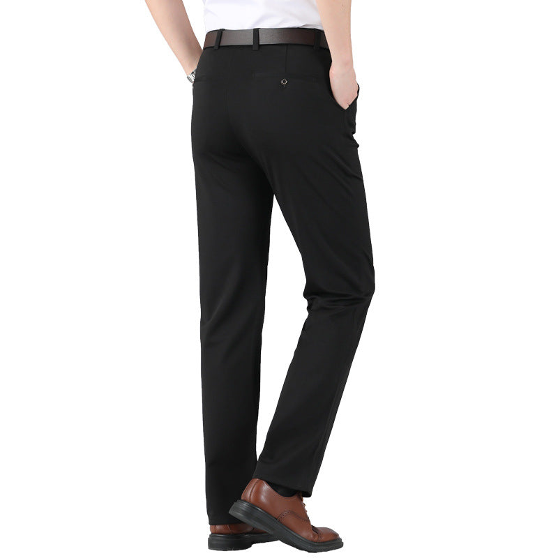 Elastische Bequeme Herren Anzughose mit Hoher Taille