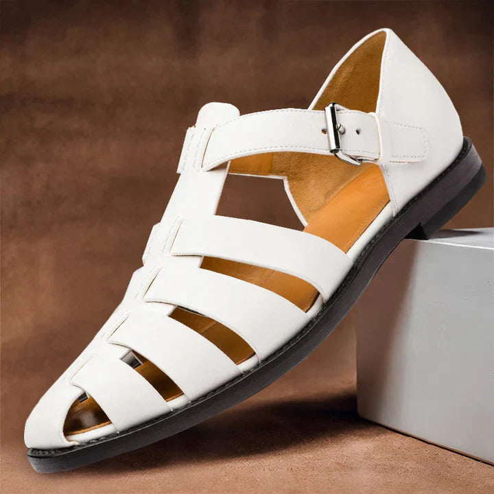 Klassische Bequeme Herren Ledersandalen