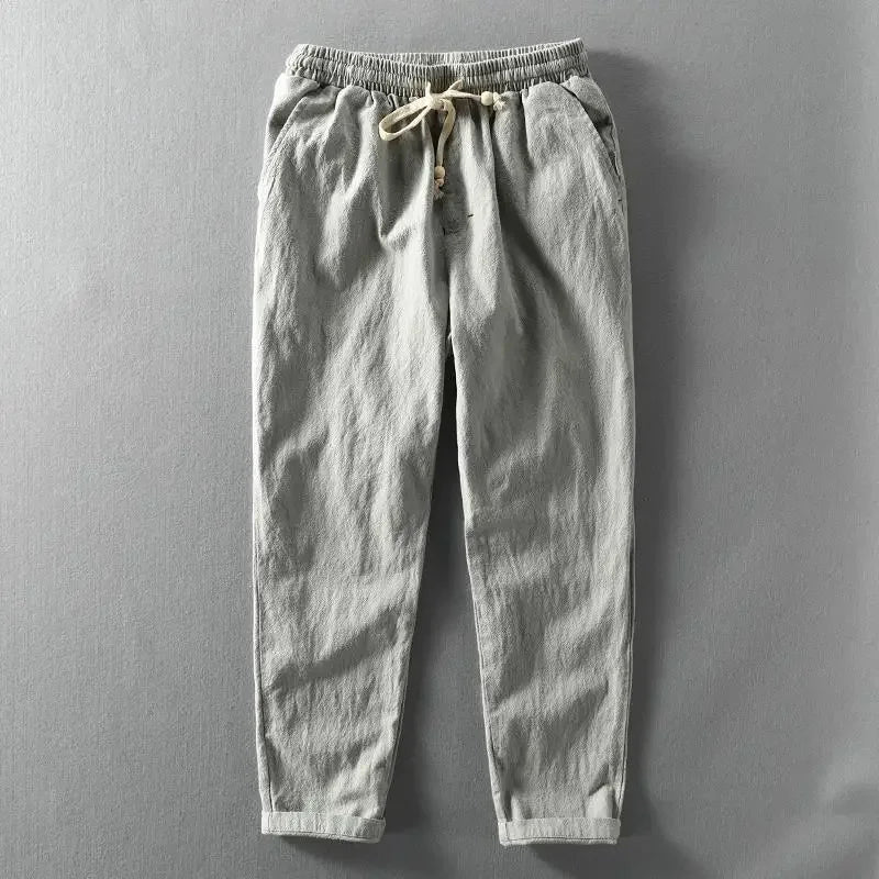 Elegante Leichte Herren Leinenhose
