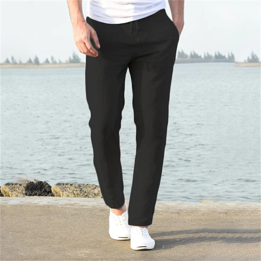 Leichte Sommerliche Herren Leinenhose