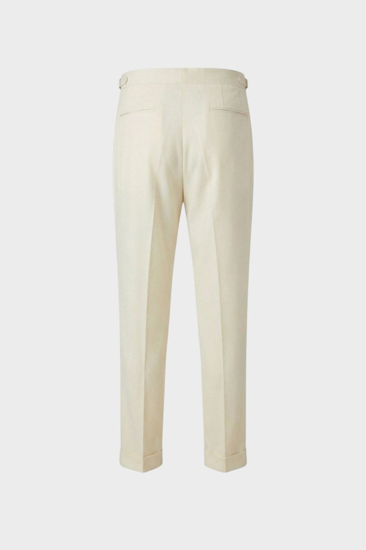 Elegante Klassische Herren Stoffhose mit Bundfalte