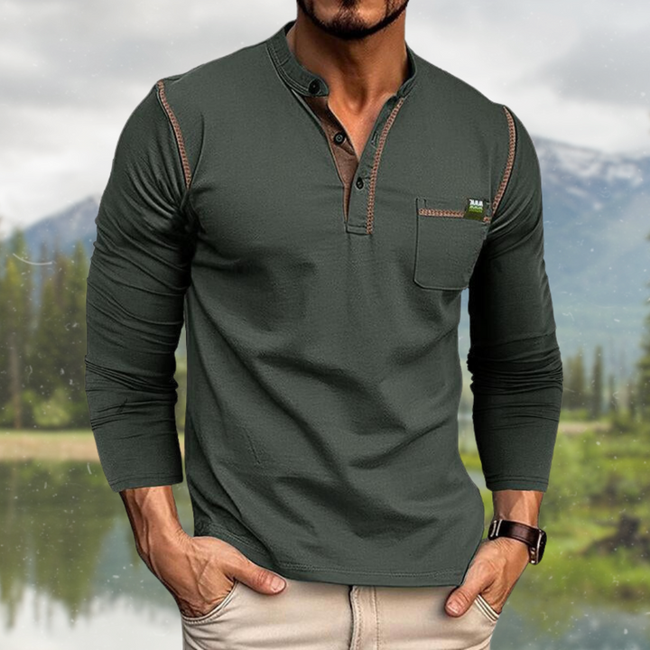 Lennart Klassisches Herren Langarm-Poloshirt