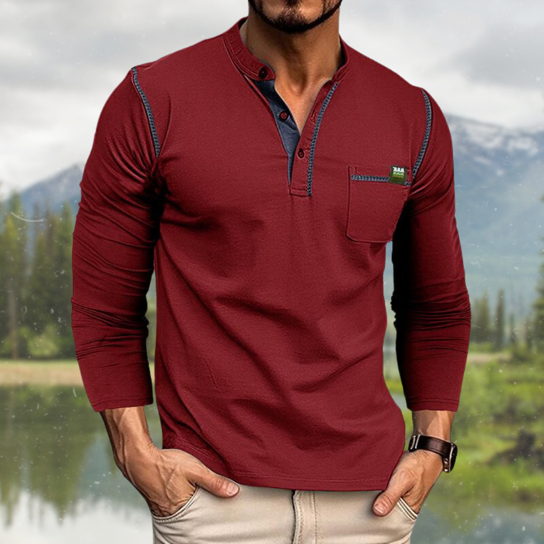 Lennart Klassisches Herren Langarm-Poloshirt