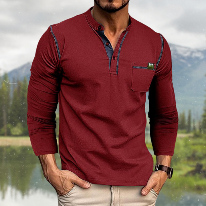Lennart Klassisches Herren Langarm-Poloshirt