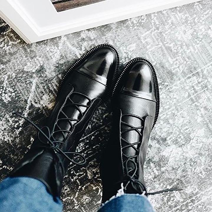 Klassische Damen Absatzstiefel