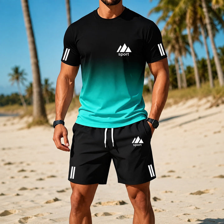 Sportliches Sommerliches Herren Sport-Set mit Shorts