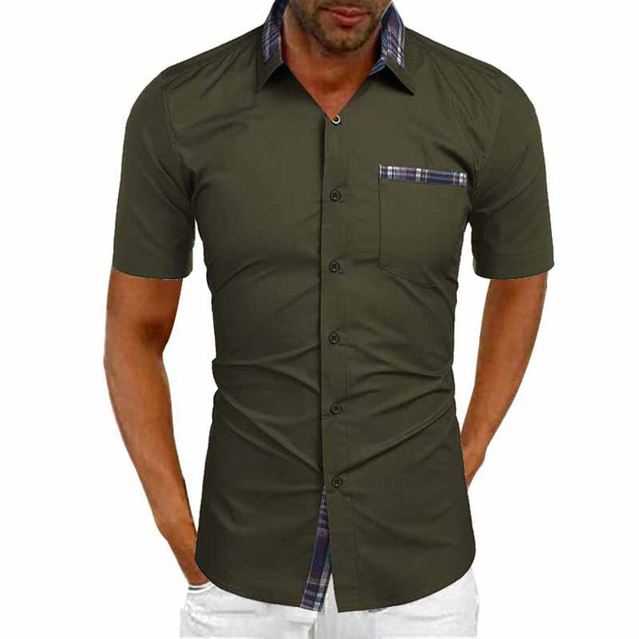Klassisches Elegantes Herren Kurzarmhemd