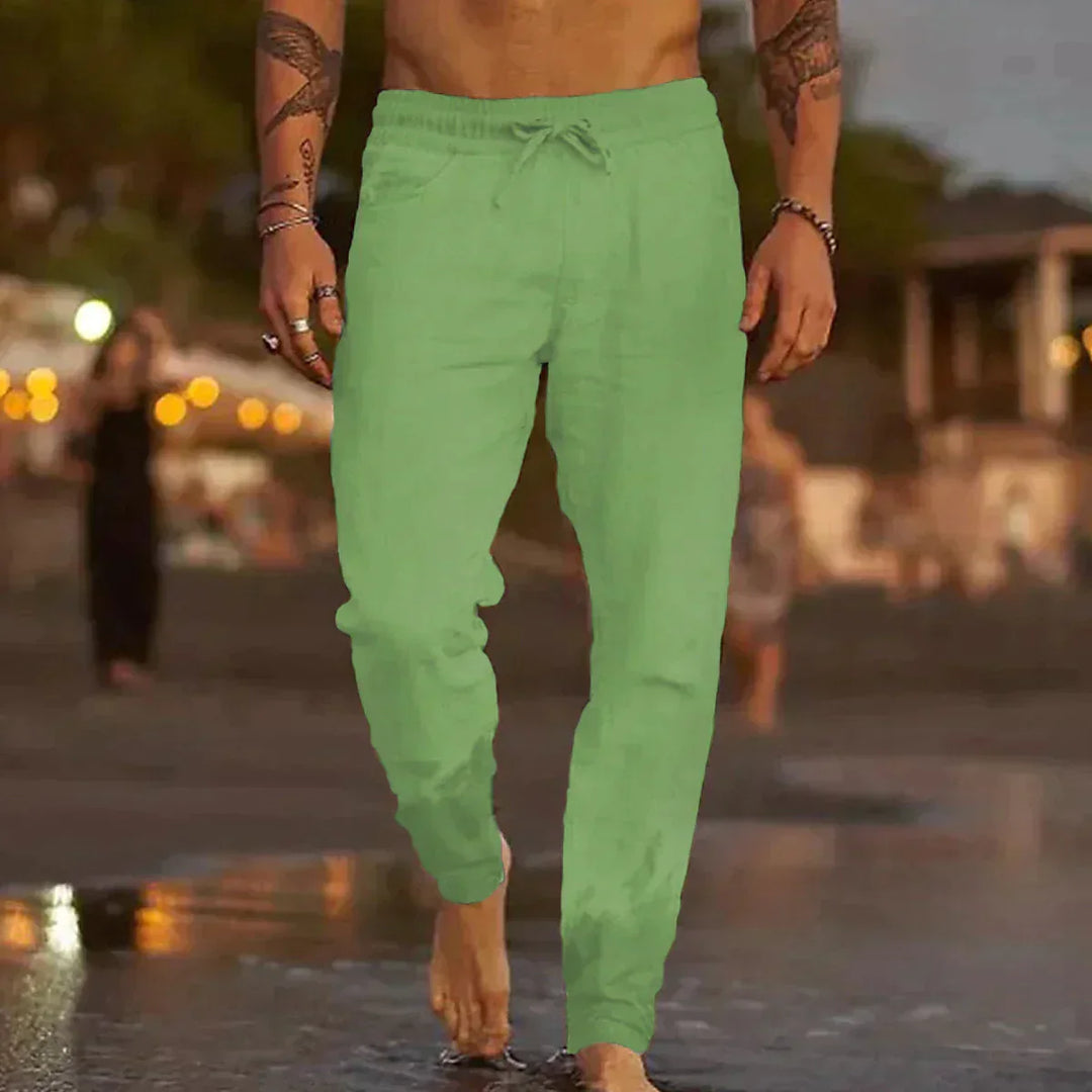 Atmungsaktive Lässige Herren Leinenhose