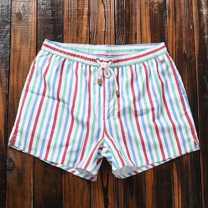 Modische Gestreifte Herren Badeshorts