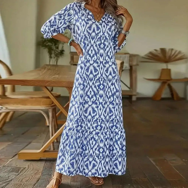 Elegantes Fließendes Damen Maxikleid