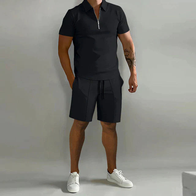 Elegantes Sommerliches Herren Polo- und Shorts-Set