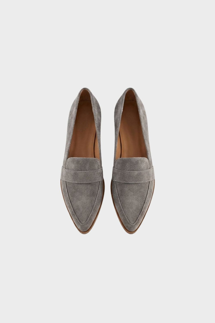 Elegante Damen Slipper mit Blockabsatz aus Wildleder