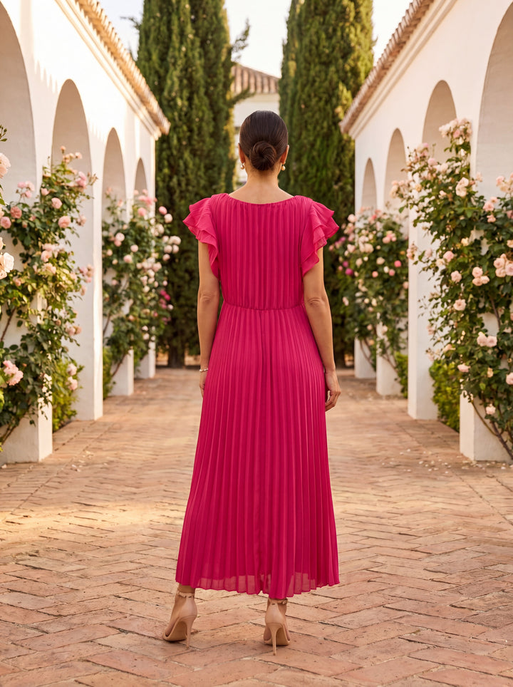 Elegantes Festliches Damen Midi-Kleid
