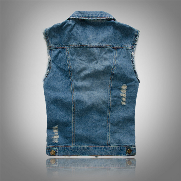 Lässige Vintage-Denim Herren Weste