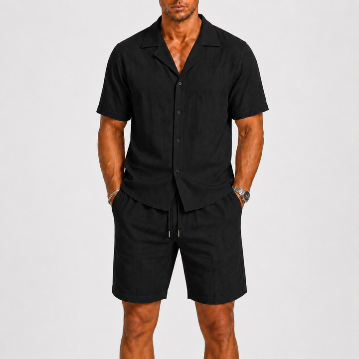 Leichtes Sommerliches Herren Leinen-Set
