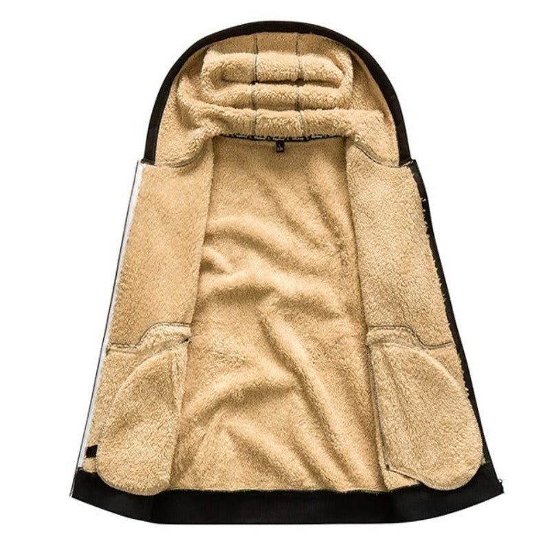 Christer Warme Herren Fleece-Kapuzenjacke