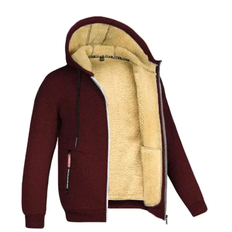 Christer Warme Herren Fleece-Kapuzenjacke