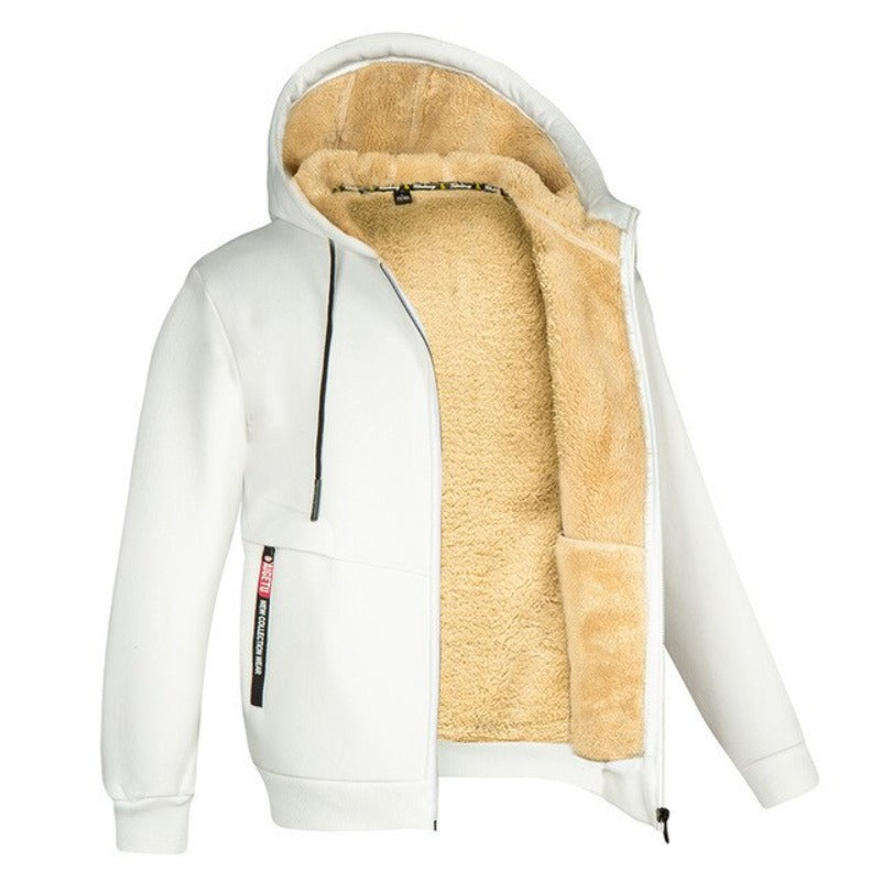 Christer Warme Herren Fleece-Kapuzenjacke