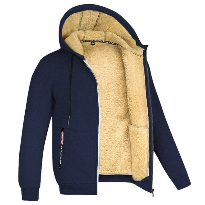 Christer Warme Herren Fleece-Kapuzenjacke