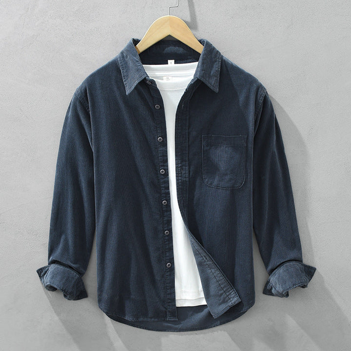 Elegantes Retro Herren Cordhemd