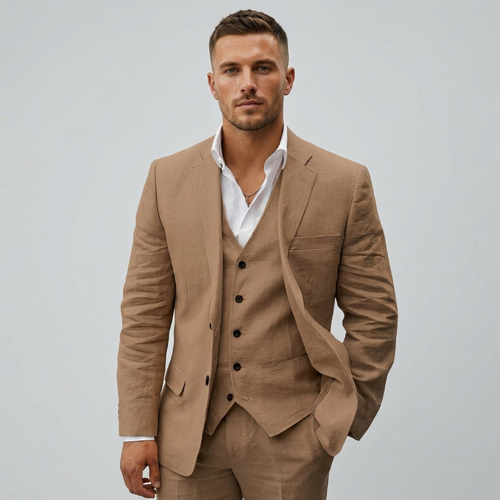 Eleganter Klassischer Herren Dreiteiliger Anzug